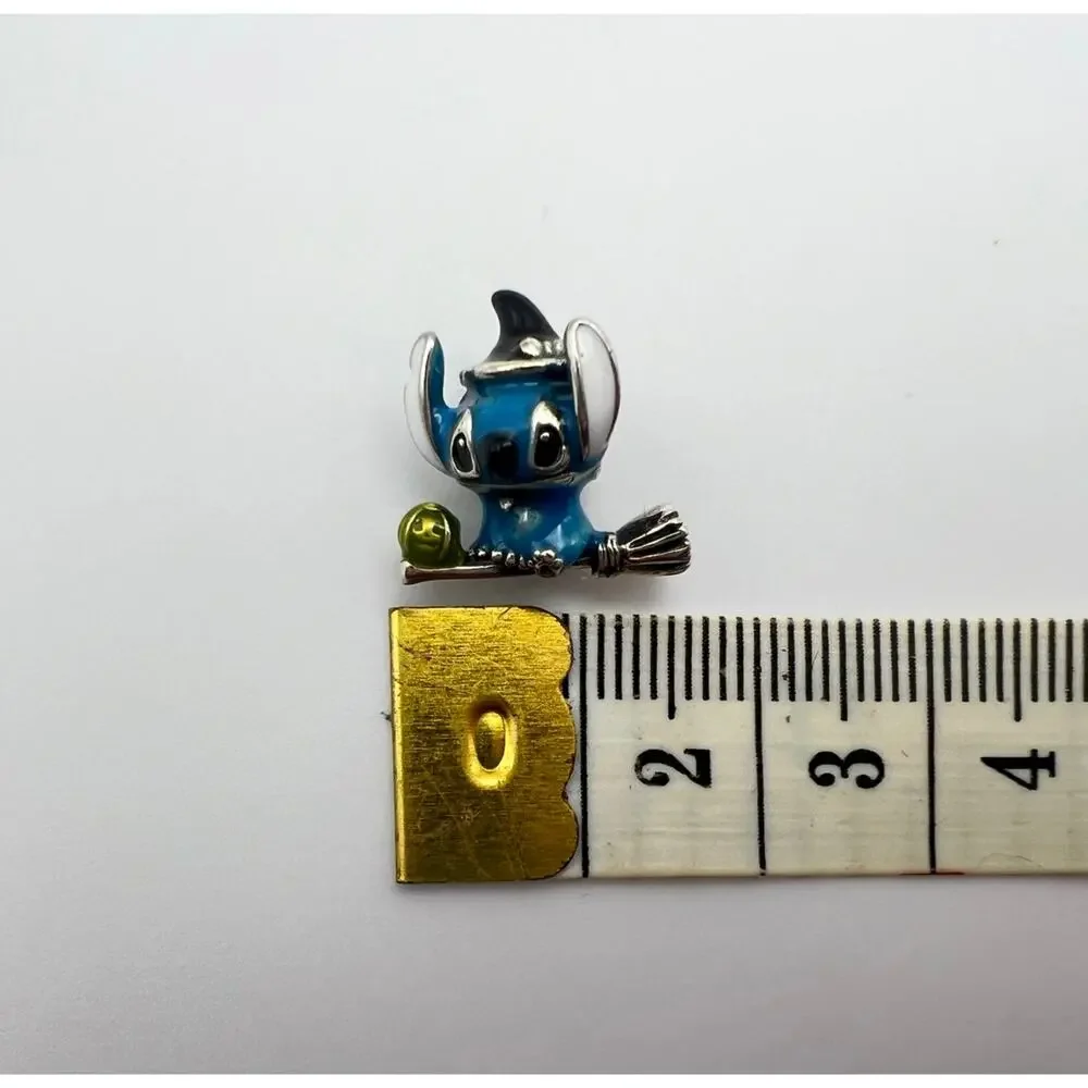 NEW Halloween Stitch Witch on a Broom Charm for European Bracelet